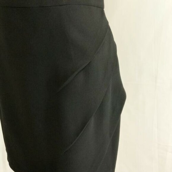 BCBGeneration Mixed Fabric Sheath Keyhole Mesh Dress Black 12 - Picture 7 of 9